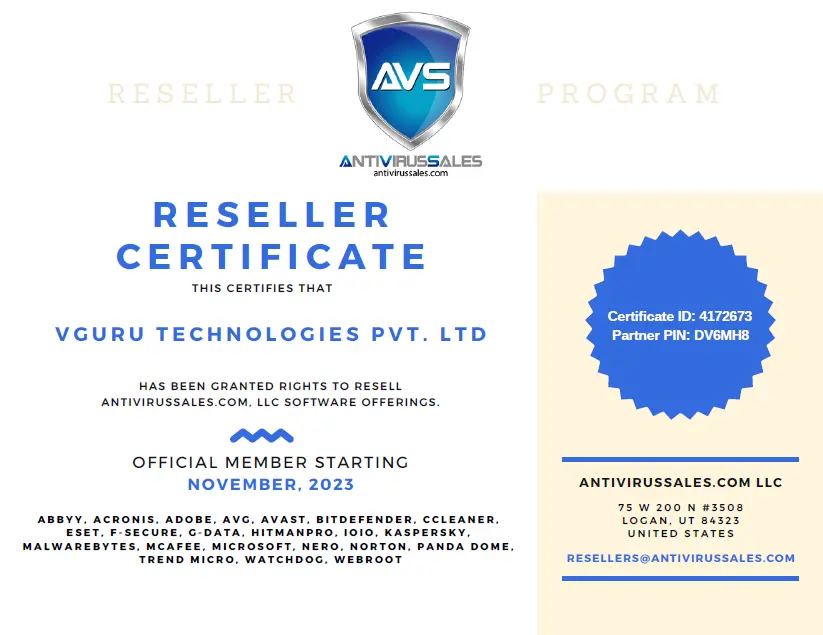 We are athorized third party reseller