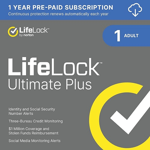 LifeLock Ultimate Plus by Norton - 1-Year / 1-Adult - USA / Canada, Activation Code by email
