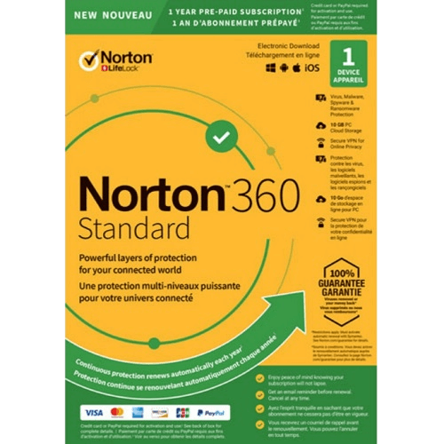 Norton 360 Standard - 1-Year / 1-Device - Global, Activation Code by email