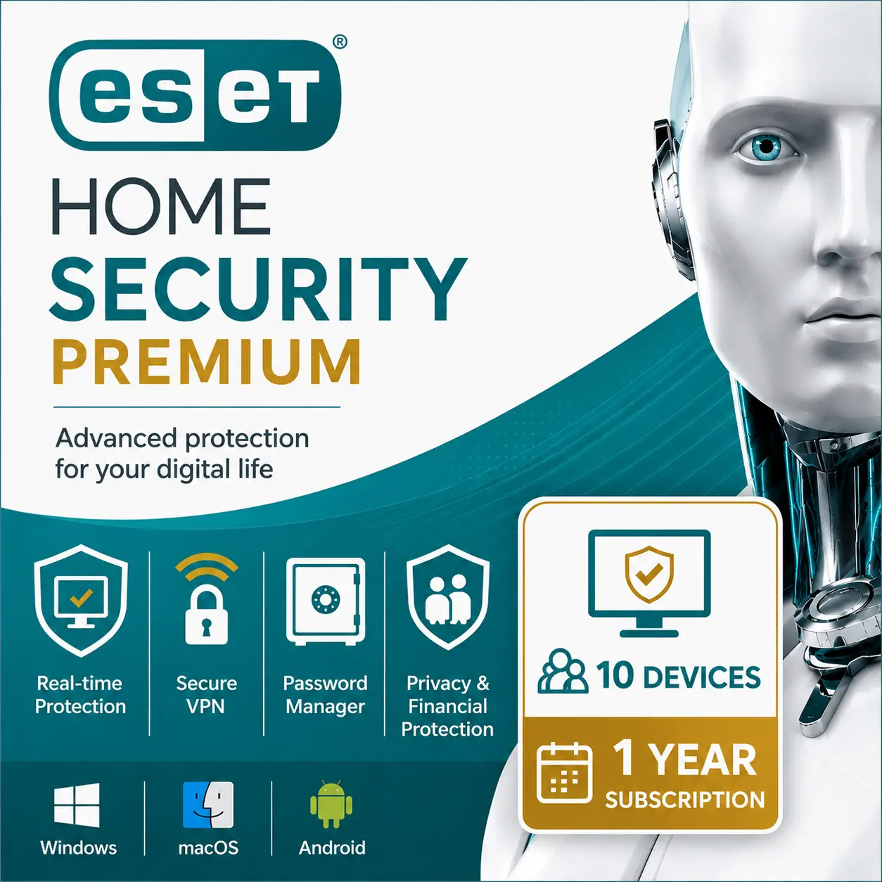 ESET HOME Security Premium – 10 Devices, 1 Year