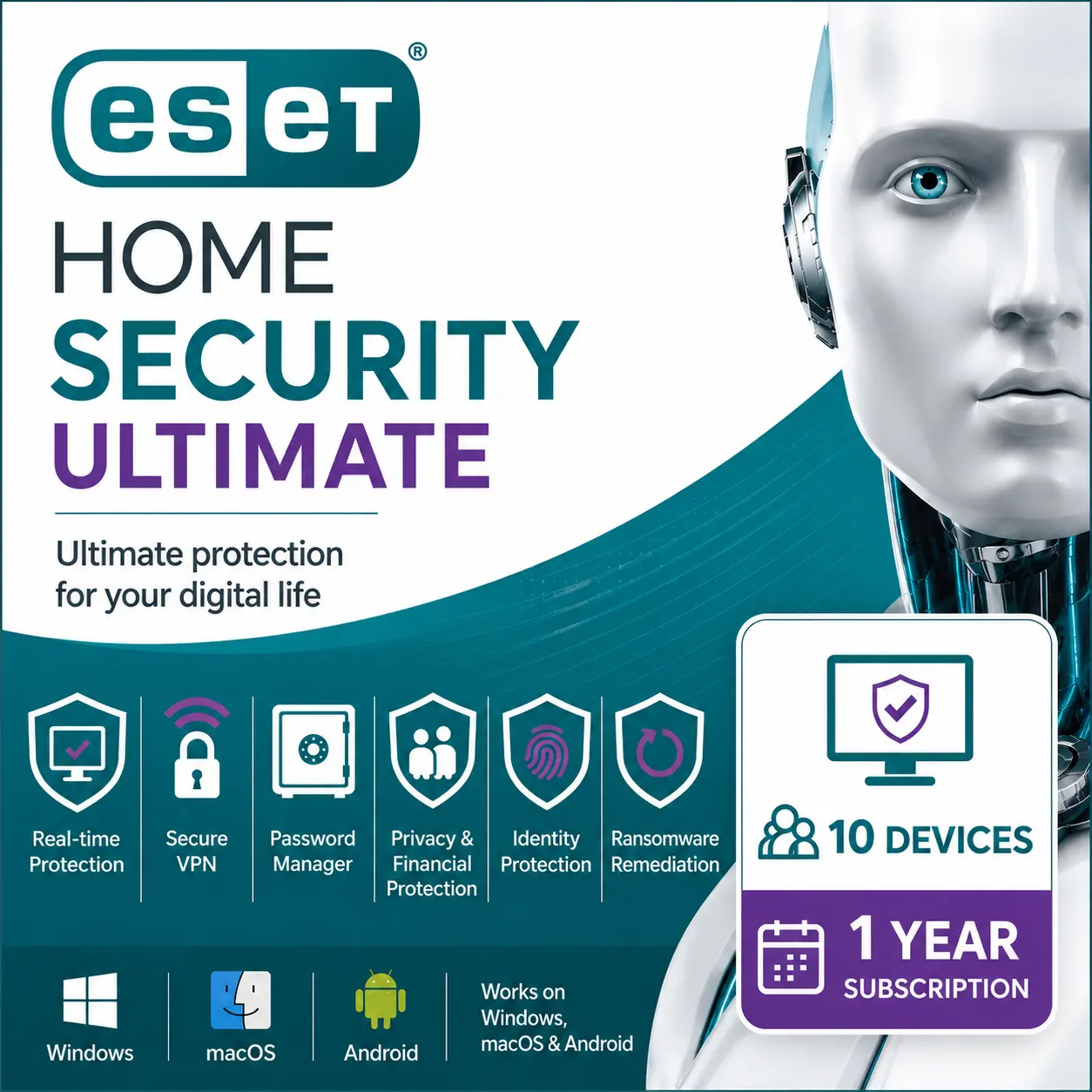 ESET HOME Security Ultimate – 10 Devices, 1 Year