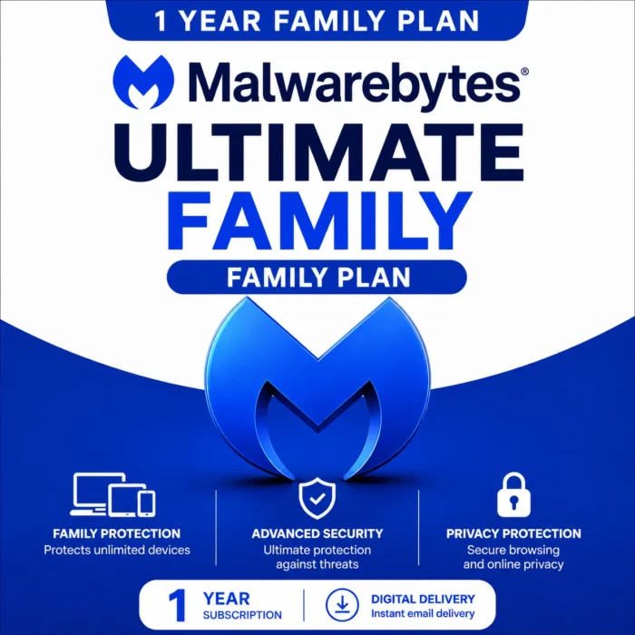 Malwarebytes Ultimate Family – Family Plan, 1 Year